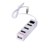 BRIGHTFUFU Hub USB 2.0 4 Ports Compact, Alimentation 5v DC, Adaptateur USB Professionnel Protection Surcharge et Court-Circuit, Compatible Ordinateurs Portables et Pc, Couleur Aléatoire