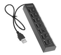BRIGHTFUFU Hub USB Ports USB avec Indicateurs LED Portable Haute Vitesse pour PC Portable Adaptateur pour Clavier Souris Disques