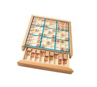 BRIGHTFUFU Jeu Éducatif Bois Sudoku avec Plateau de Raisonnement Logique Puzzle Numérique pour Garçon Fille Éducatif avec Rangement Intégré Adapté Garçons et Filles Couleur Couleur Aléatoire
