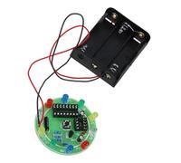 BRIGHTFUFU Kit DIY Circuit Électronique avec Roue Fortune Lumineuse Lampe LED Aléatoire pour Expérience Scientifique Dassemblage pour Apprentissage et Soudure