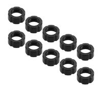 BRIGHTFUFU Lot de 10 Écrous de Serrage à Rotule 17 Mm pour Support Téléphone Voiture à Visser, Bagues Adaptateurs Fixes Compatibles Grille D’aération, Accessoires Automobiles Noirs, Fixation