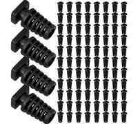 BRIGHTFUFU Lot de 100 Clips Câbles de Décharge de Traction en Abs pour Fils Électriques, Protège-Cordon Noir, pour Projet Électrique et Application de Câblage
