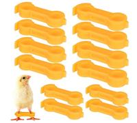 BRIGHTFUFU Lot de 12 bagues de Soutien pour Pattes de Poussin, matériau PVC, Tailles variées, adaptées aux Poussins Nouveau-nés et Oiseaux, pour Correction de Pattes écartées
