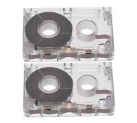 BRIGHTFUFU Lot de 2 Cassettes Audio Vierges Mini Format 60, Bandes D'enregistrement Compatibles Interview et Musique, Cassette Vintage Portable pour Enregistreur à Microcassettes, DIY