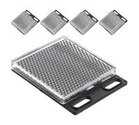 BRIGHTFUFU Lot de 5 Réflecteurs Carrés Noirs en Acrylique Abs pour Systèmes Photoélectriques, Panneau Rétroréfléchissant Polyvalent Améliorant la Sécurité en Extérieur et Véhicules