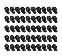 BRIGHTFUFU Lot de 50 Crânes Miniatures en Plastique Noir Réutilisables et Légers, Décoration Halloween Réaliste pour Bricolage et Activités Créatives