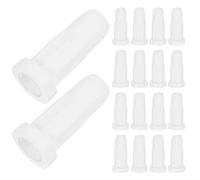 BRIGHTFUFU Lot de 50 Douilles de Roulette en Plastique Blanches pour Berceau Bébé, Manchon de Roulette de Meuble, Inserts de Douille Ronde, Accessoires de Remplacement pour Lits et Chaises