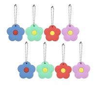 BRIGHTFUFU Lot de 8 Cache-clés en Silicone de Fleur, Étuis à Clés Décoratifs et Faciles à Mettre, Identification Unique pour Clés de Maison Plusieurs styles