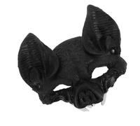 BRIGHTFUFU Masque de chauve-souris vampire réaliste 3D pour bal de carnaval, accessoire de fête mascarade en plastique noir, respirant et confortable