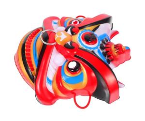 BRIGHTFUFU Masque de Lionceau Chinois pour Fête Artisanat Fait Main, Léger Plastique, Masque Décoratif pour Performance Scénique Style Oriental Danseur Lionceau