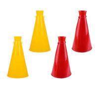 BRIGHTFUFU Mégaphones Design Convivial Amplification Sonore Pack de 4 en Plastique pour Encourager pour Activités Extérieures et de Football