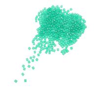 BRIGHTFUFU Mini Dés Carrés Transparents Verts avec Points 500 en Plastique Légers et Faciles à Lire Lot de 500 Set de Set de Pièces pour Jeux de Société et Créatifs
