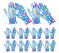 BRIGHTFUFU Moufles de Travail en Nylon Enduit PU 12 Paires Antidérapants | Protection Réutilisable, Prise des Outils, Adaptés aux Hommes et Femmes, Atelier Bois, Manutention et Plantes