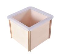 BRIGHTFUFU Moule Carré en Silicone avec Cadre en Bois 10.5x10.5x8.5 cm pour Moules en Époxy et Décoration Maison Thématique Océan pour Amateurs de DIY