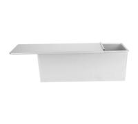 BRIGHTFUFU Moule Couvercle en Alliage D’aluminium, Grand Format | Chauffe Uniforme et Conduction Rapide, Revêtement Antiadhésif, pour Gâteau et Complet, Argenté