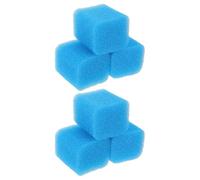 BRIGHTFUFU Mousses filtrantes pour Aquarium Lot de 6 Réutilisables en Mousse, Dimensions 7x6,3x5,5 cm, pour Filtration Aquarium Domestique et Bassin extérieur