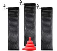 BRIGHTFUFU Paquet pour Mangeoires à Oiseaux 3pcs en Filet Nylon Grosse Capacité pour Alimentation Suspendue en Jardin ou Arbres