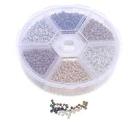 BRIGHTFUFU Perles de Montage 2 Mm Métalliques pour Pêche la Mouche, Bouchons Flottants Solide, Boîte 3900 Pièces, Accessoires Pêche Truite et Carpe, Matériel Lestage pour Leurres, Usage