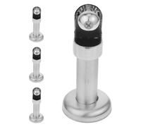 BRIGHTFUFU Pied de Cloison de Toilette en Acier Inoxydable Argenté 4 Pièces Stabilité Renforcée et Installation Facile pour Cloisons de Toilettes Centres Commerciaux et Écoles