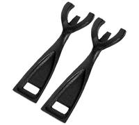 BRIGHTFUFU Pince à Steak en Fonte 2 Pcs Fourchette pour Plat de Cuisson Teppanyaki Pince Multifonction Anti-Brûlure pour Barbecue et Plaque Chauffante Ustensile la Cuisine Pratique pour