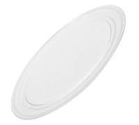 BRIGHTFUFU Plateau Accessoire Essentiel en Verre Blanc pour -ondes 25,5 Cm Tournant Compatible Lave-vaisselle, Facile à Nettoyer pour et Réchauffage