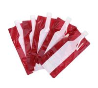 BRIGHTFUFU Pochette à Vin Pliable 750 ML en Plastique Réutilisable et Antichoc pour Stockage de Liquide Lors Déplacements, Lot de 5 Pièces Portables Rouge