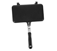 BRIGHTFUFU Poêle à Sandwich Double Face Antiadhésive Petite Poignée Ergonomique Cuisson Gaz pour Petit Déjeuner et Grillade Maison