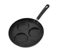 BRIGHTFUFU Poêle Multifonction Antiadhésive 3 Trous Fond Solide pour Omelettes et Cuisson du Petit-Déjeuner Compatible Induction