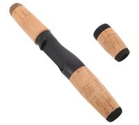 BRIGHTFUFU Poignée en Liège Composite pour Canne à Pêche la Mouche avec Porte-Moulinet, Confortable et Stable, Motifs Naturels Élégants, pour Débutants et Professionnels, Pêche en Lac