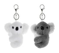 BRIGHTFUFU Porte-Clés Koala en Peluche Lot de 2, Breloque Animale Adorable, Accessoire Présent pour Collectionneurs et Amoureux des Animaux, Décoration Portable