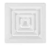 BRIGHTFUFU Registre de plinthe en ABS blanc, grilles d'aération réglables pour plafonds, offrant un contrôle efficace de la ventilation, installation rapide pour espaces de travail et