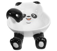 BRIGHTFUFU Repose-cuillère en Céramique Multifonction Motif Dessin Animé, Petit Porte-cuillères Stable et Réutilisable pour Ustensiles Cuisine, Support Pratique pour Cuillères et Baguettes,