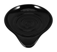 BRIGHTFUFU Repose-cuillère en Céramique Noir pour Spatule et Louche, Solution D'organisation Stable et Fiable, Accessoires Cuisine Style Ferme pour Maison Cuisine