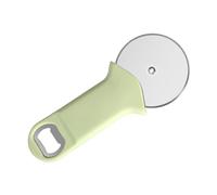 BRIGHTFUFU Roulette à Pizza Robuste Acier Inoxydable 1 Roue Vert Multifonction Découpe Pâte Décapsuleur Usage La Cuisine Pâtisserie Outil Pratique