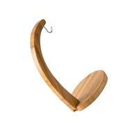 BRIGHTFUFU Support à Crochets Stable en Bambou Khaki pour Bananes et Fruits, Porte-fruits de Table Créatif, Pratique et Élégant Cuisine Moderne