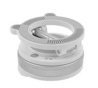 BRIGHTFUFU Support Magnétique pour Téléphone de Voiture Blanc 6 X 6 X 4,2 Cm en Alliage Métallique Ventouse Rotation 360° pour Tableau de Bord, Pare-Brise et Grille D'aération, Accessoire