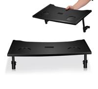 BRIGHTFUFU Table pour Fauteuil Roulant Pliable en Plastique avec Porte-gobelet, Légère et Portable, pour Repas en Intérieur et Extérieur