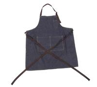 BRIGHTFUFU Tablier Cuisine Industriel Sans Manches Résistant à La Graisse Et Imperméable En Jean Épais Bleu Foncé Unisexe Pour Usage Professionnel Et Atelier De Travail