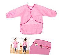 BRIGHTFUFU Tablier Peinture Garçon Fille Imperméable Manches Longues avec Fermeture Ajustable Blouse Art Protectrice pour Garçons et Filles Rose pour Activités Manuelles et Scolaires