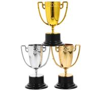 BRIGHTFUFU Trophées de Participation pour Garçon et Filles Pack de 3 Mini Trophées Robustes pour Événements Sportifs et Jeux Éducatifs