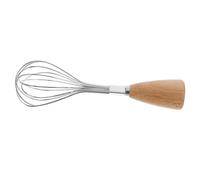 BRIGHTFUFU Œufs Manuel Acier Inoxydable avec Manche Bois Mini Portable Multifonction pour Battre Œufs Crème et Sauces Petit Batteur de Cuisine et Facile à Transporter