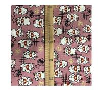 BrightGlow 100x150 cm Tissu en coton de style japonais - Imprimé coloré - Tissus à coudre avec fleur, éventail, grue volante - Étoffes en coton - Tissu pour vêtements et quilting - Pour couture