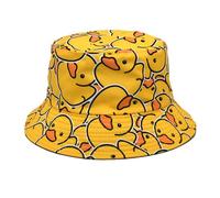 BrightGlow Chapeau de pêcheur unisexe avec petit canard jaune tendance - Chapeau de soleil pliable - Chapeau seau - Respirant - Pour l'extérieur - Pour homme et femme, Jaune #1, taille unique