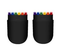 BrightGlow Drapeau Peinture pour le visage arc-en-ciel Bandes de couleur vive Halloween Maquillage pour le visage Couleurs du corps Crayons de couleur avec rayures arc-en-ciel Maquillage Noir 1 pièce