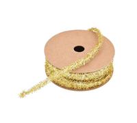 BrightGlow Guirlande de Noël à lamelles fines Mini guirlande de lamelles de Noël Ruban cadeau Ruban de décoration Ruban cadeau Brillant Lamelle fine pour cadeau Arbre de Noël 8 mm Or 9 mètres