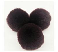 BrightGlow Lot de 10 Pompons en Fourrure Synthétique - 8 cm - Doux - Pour le Bricolage - Grands Pompons - Pour Bonnet - Rouge Bordeaux