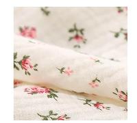 BrightGlow Tissu en mousseline de coton vendu au mètre 100 % coton pour travaux manuels, couture, tissu double gaze imprimé pour enfants, tissu décoratif pour costume et décoration de vêtements