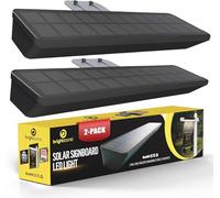 Brighticonic Lot de 2 lampes solaires étanchéité IP65, marche/arrêt automatique, lumiyre extérieure pour entreprise et location