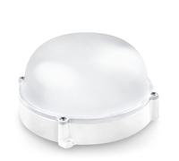 Brightium Applique LED ronde blanche, extérieure, IP65, 12 W. Idéale pour éclairer les espaces extérieurs avec style et efficacité. Parfaite pour les jardins, les patios et les espaces extérieurs.