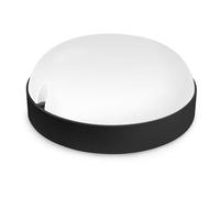 Brightium Applique LED ronde noire pour extérieur IP65. Avec une puissance de 9 W, ce produit est idéal pour éclairer des espaces extérieurs avec style et efficacité énergétique.